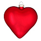 Елочная игрушка "Сердце" 8 см, красная матовая