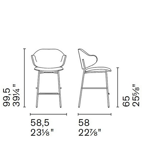Стул полубарный Calligaris Holly, Grey