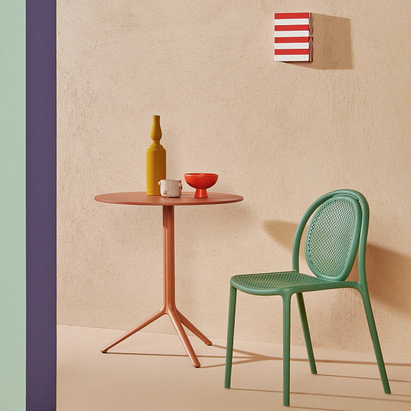 Стол журнальный Pedrali Lamiera 70х70, Terracotta