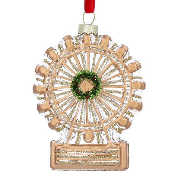 Елочная игрушка "Колесо обозрения London Eye" 8 см