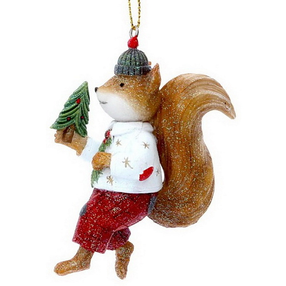 Елочная игрушка "Мистер Белка" 8 см