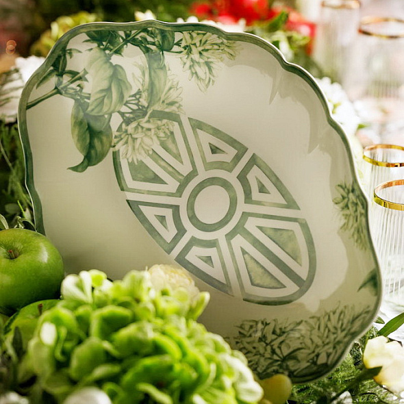 Блюдо овальное The Meaning 40х27 см, зеленое