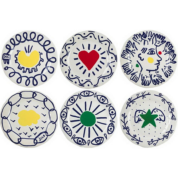 Набор тарелок салатных Archipel Sentimental 23,2 см, 6 шт в ассортименте