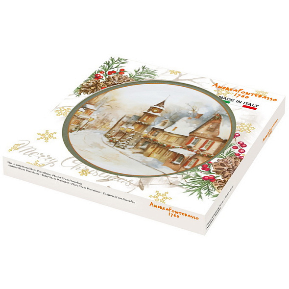 Блюдо для торта "Christmas Village" 31 см