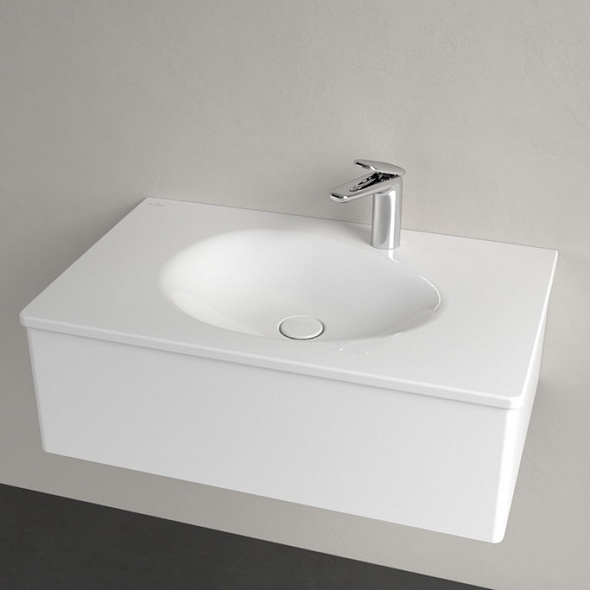 Раковина Villeroy & Boch Antao 80х50, CeramicPlus, 4A7581R1, из TitanCeram, White Alpin