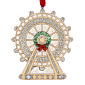 Елочная игрушка "Колесо обозрения London Eye" 8 см, цвет золото