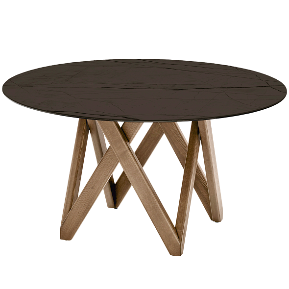 Стол Calligaris Cartesio 140х140 CS4092, Walnut / Bronze