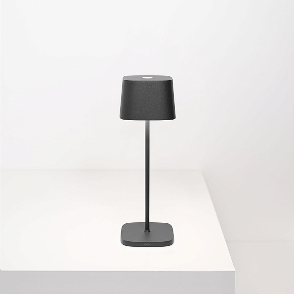 Лампа настольная Zafferano Ofelia Pro 29 см, темно-серая