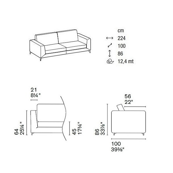Диван Calligaris Carre