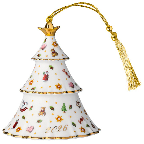 Елочная игрушка Villeroy & Boch Christmas Classics "Ель 2026" 8,5 см