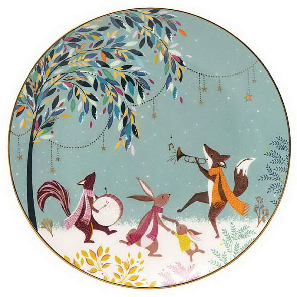 Набор тарелок салатных Woodland Tales 20 см, 4 шт