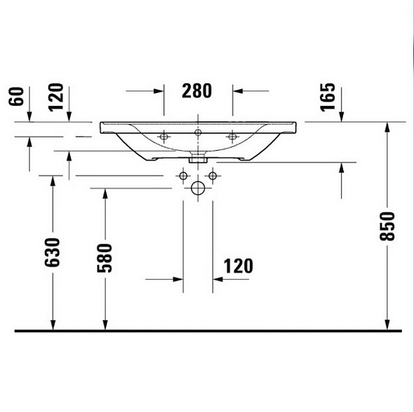 Раковина  Duravit D-Neo, 80х48, 2367800060