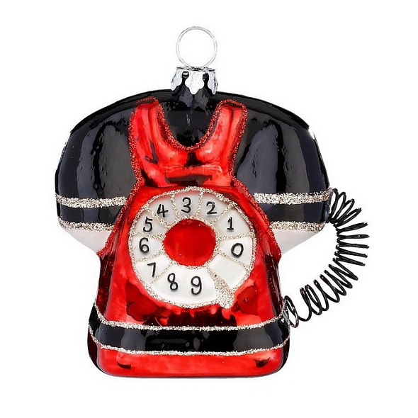 Елочная игрушка "Телефон" 8 см