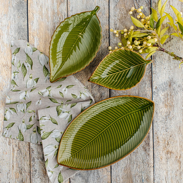 Блюдо-лист Relief Zaira 20х12 см