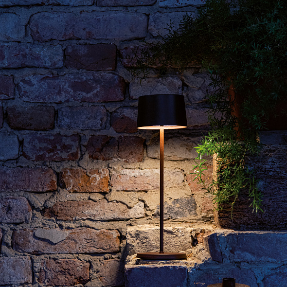 Лампа настольная Zafferano Olivia Pro 35 см, красно-оранжевая