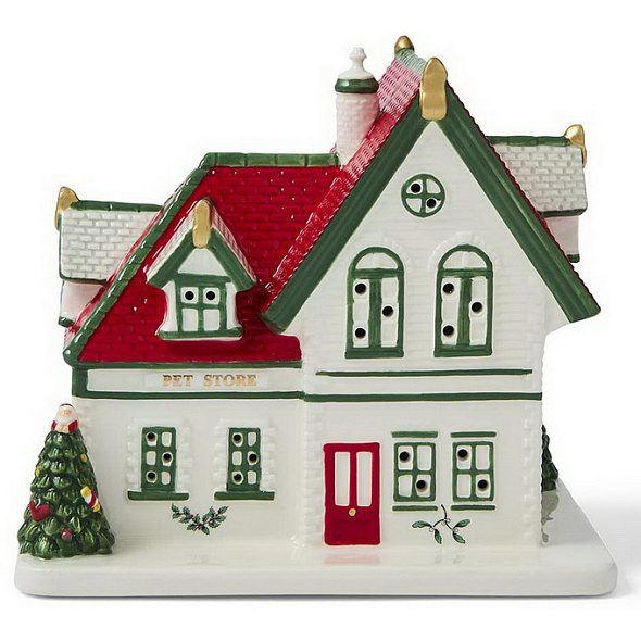 Фигурка Spode Christmas Tree Giftware "Зоомагазин" 14х15х11,5 см, с подсветкой