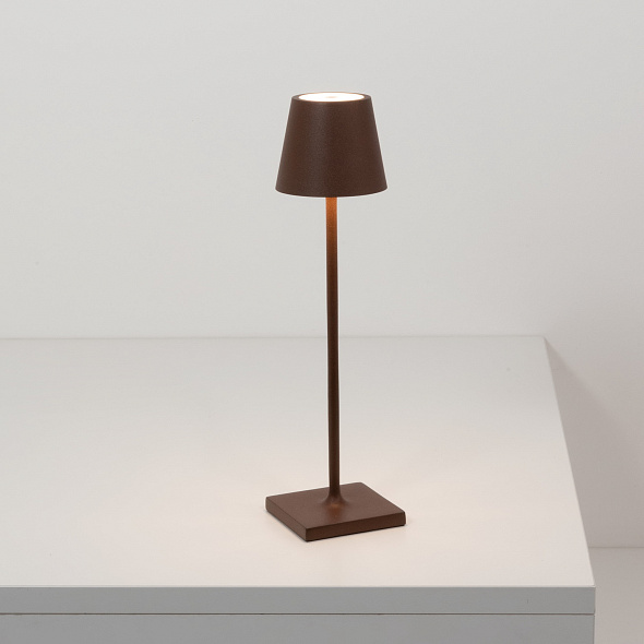 Лампа настольная Zafferano Poldina Pro Micro 27,5 см, коричневая