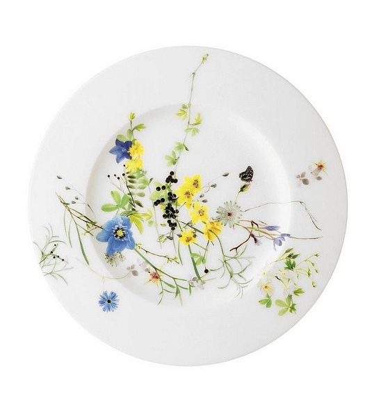 Тарелка для хлеба Brillance Fleurs des Alpes 19 см, c бортом
