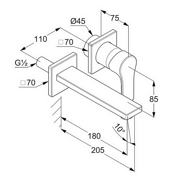 Внешняя часть Kludi Zenta SL 482440565 смесителя для раковины, хром