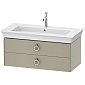 Тумба с раковиной Duravit White Tulip 105х49, с системой разделителей, серо-коричневая