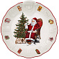 Блюдо круглое рельефное "Санта и список подарков" Toy’s Fantasy 25 см