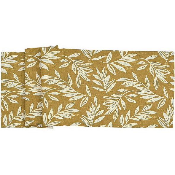 Скатерть-дорожка Leaves 40х150 см, цвет медовый