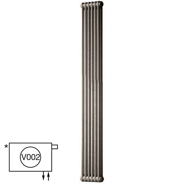 Радиатор Zehnder Сharleston 2180-6, 179х30, 1/2, V001 (V002), с термовентилем, Technoline