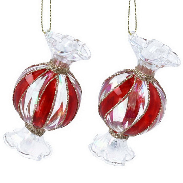 Елочная игрушка "Конфета" 9 см, в ассортименте