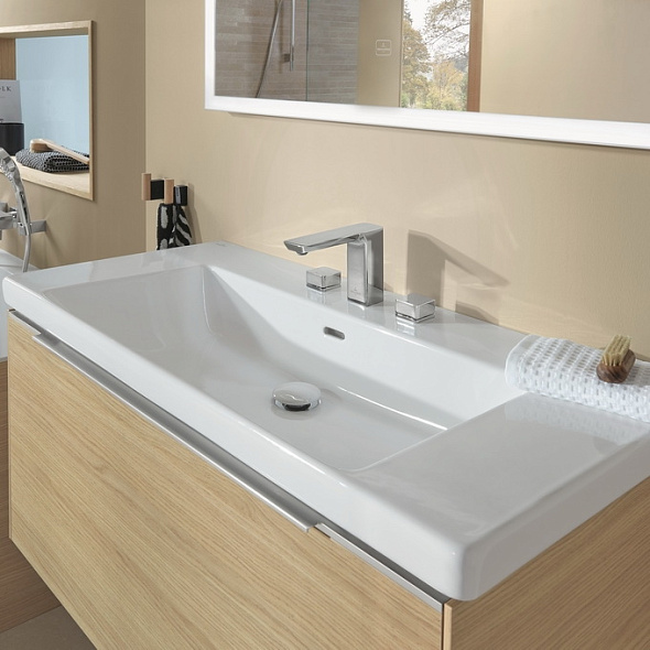 Раковина подвесная Villeroy & Boch Subway 3.0 100х47, CeramicPlus, 4A70A5R1, из TitanCeram