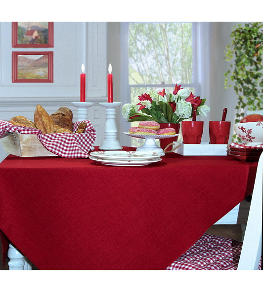 Скатерть прямоугольная Loft 150x300 см, красная