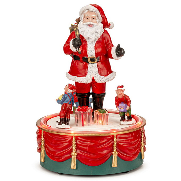Фигурка музыкальная "Санта" 13х19 см
