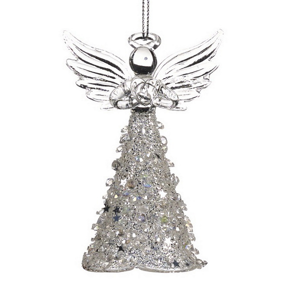 Елочная игрушка "Ангел с книгой" 9 см