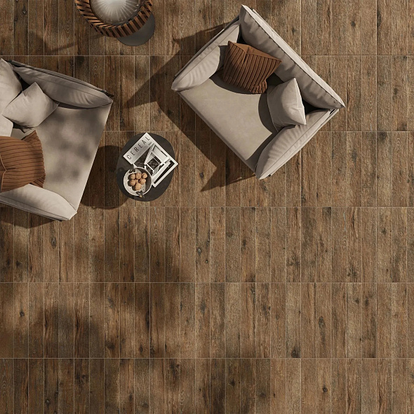 Керамогранит Italon Natural Life Wood X2 60х60 Strutturato, Pepper, 20 мм
