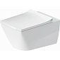 Унитаз подвесной Duravit Viu 57х37, WonderGliss, 25110900001, с сиденьем