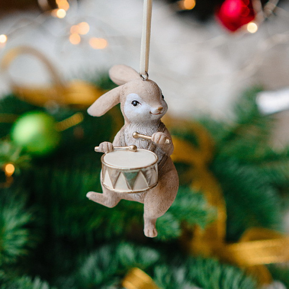 Игрушка на елку "Зайчик" 9 см