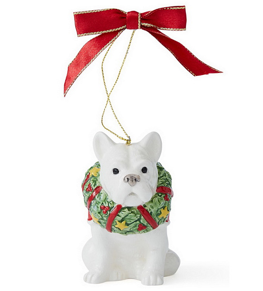 Елочная игрушка "Французский бульдог" 8,5 см