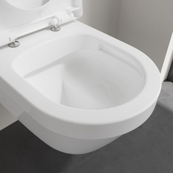 Унитаз подвесной Villeroy & Boch Architectura 53х37, CeramicPlus, 4694HRR1, с сиденьем