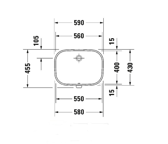 Раковина встраиваемая Duravit D-Code 56х40 0338560000
