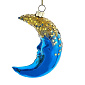 Елочная игрушка "Полумесяц" 9 см, голубая