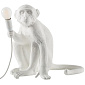 Лампа настольная Monkey Lamp Sitting 32 см, белая
