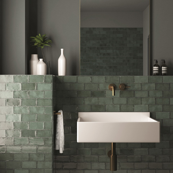 Плитка керамическая Equipe Altea 7,5х15, Pine Green, 7,5 мм