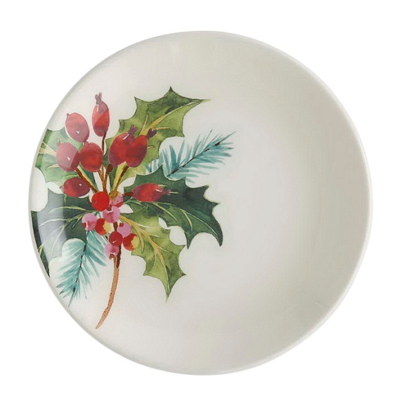 Тарелка для хлеба Botanic Garden Christmas Holly 15,5 см