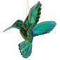 Елочная игрушка "Колибри зеленый" 11 см