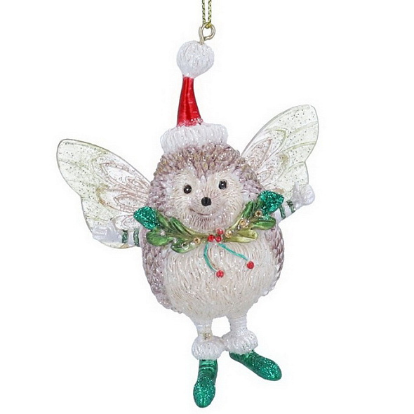 Игрушка на елку "Ежик-фея" 13 см