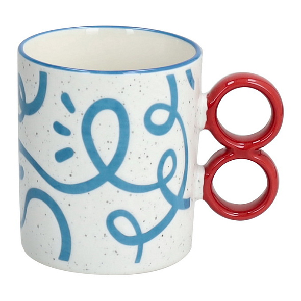 Кружка Holidays 340 мл, цвет ручки красный