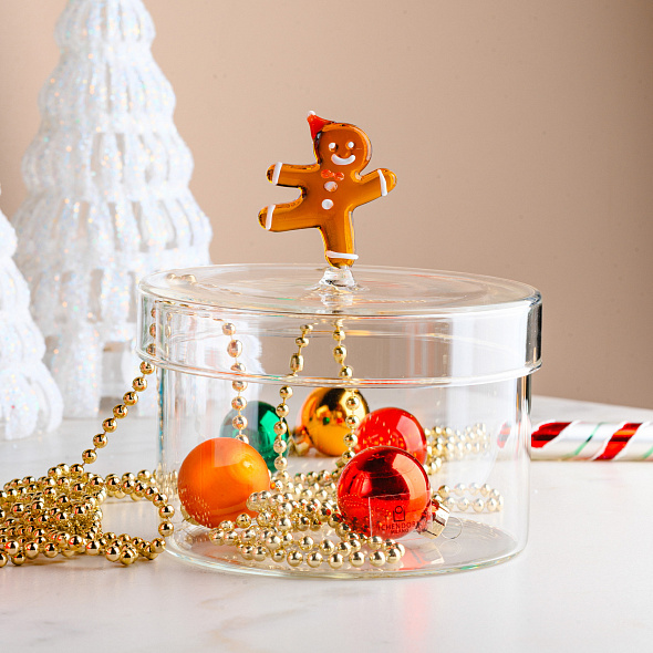 Емкость для печенья "Пряничный человечек" Schiaccianoci 13,5х13 см