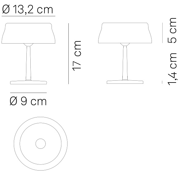 Лампа настольная Zafferano Sister Light Mini 17 см, зеленая