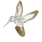 Елочная игрушка "Колибри с золотыми крыльями" 11 см