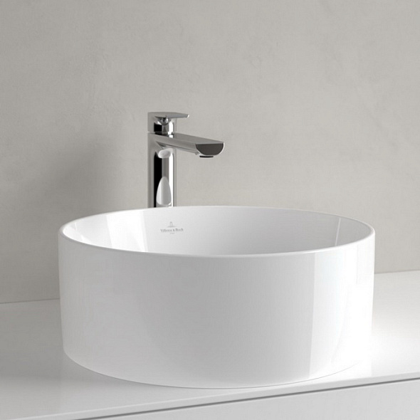 Раковина накладная Villeroy & Boch Collaro 40х40 4A1840R1, CeramicPlus, из TitanCeram