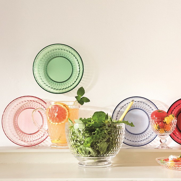 Тарелка салатная Boston 21 см, розовая